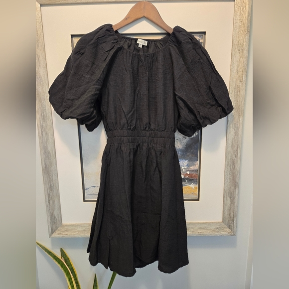 Moon river open back puff baby doll dress - Picture 1 of 5